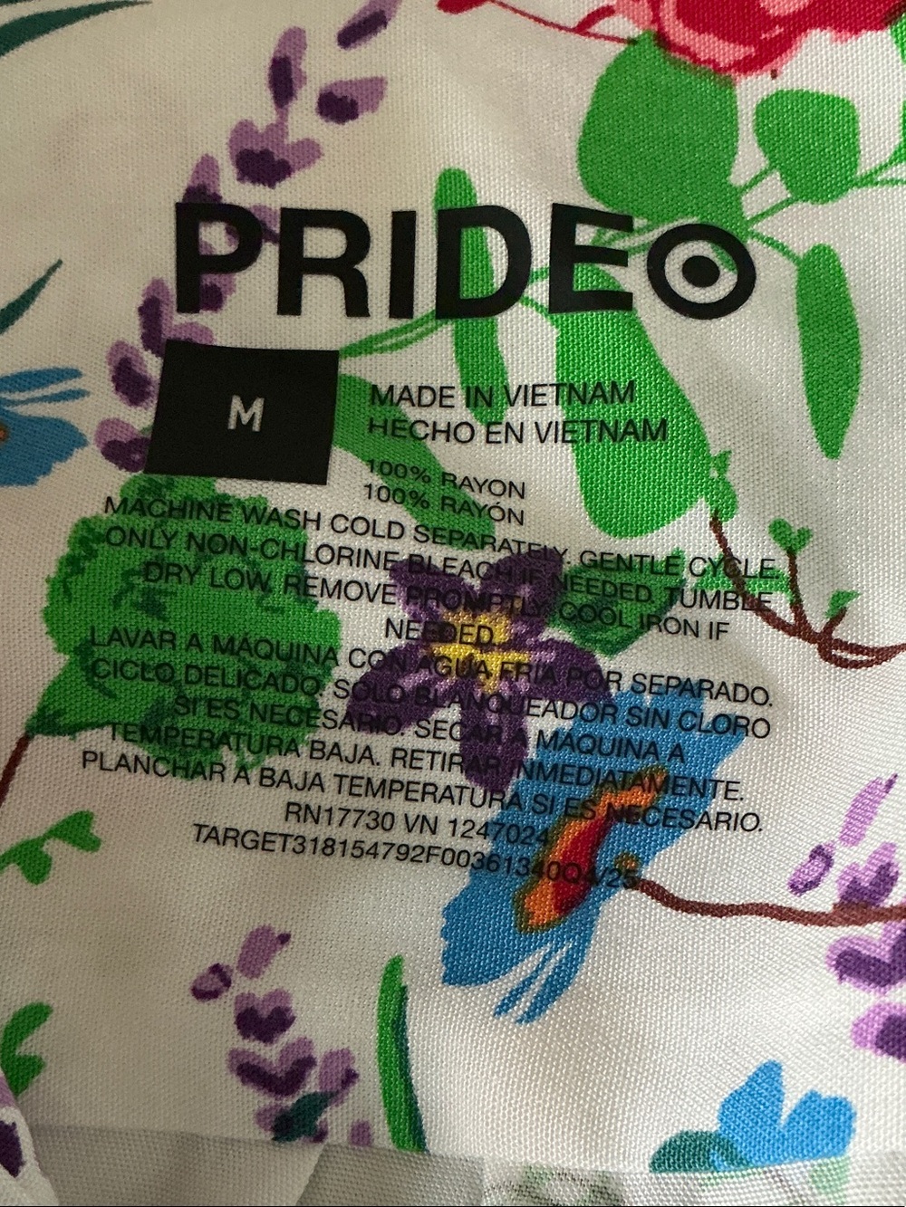 Floral Short-Sleeve Button-Up Shirt - White with Multicolor Floral Print - Picture 5 of 5